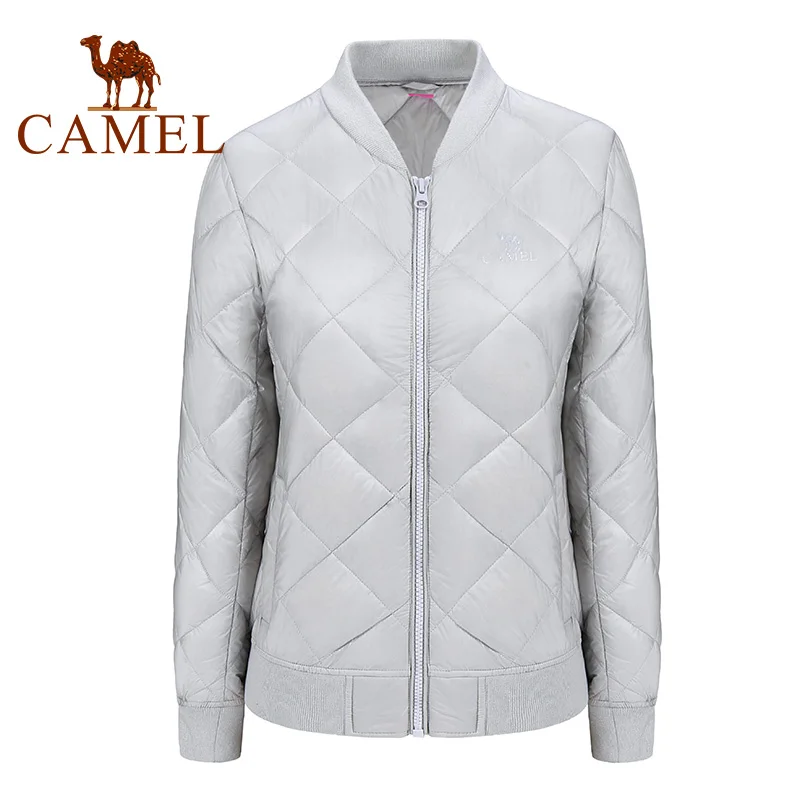 CAMEL/Новинка; зимняя куртка для пар; Ультра-светильник; 90% белый Утиный пух; куртки; повседневное портативное зимнее пальто; пуховик; размеры - Цвет: Grey Female