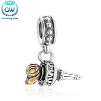 gw 925 sterling silver torch charm dangle pendant fit bracelets gorgeous high quality silver bead for jewelry diy making s480