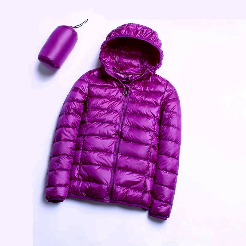 Adark purple Bella philosophy, Зимний пуховик для женщин, 90% утиный пух, пальто, ультра теплый светильник, женский, портативный, размера плюс, пуховик, зимний - Цвет: Adark purple