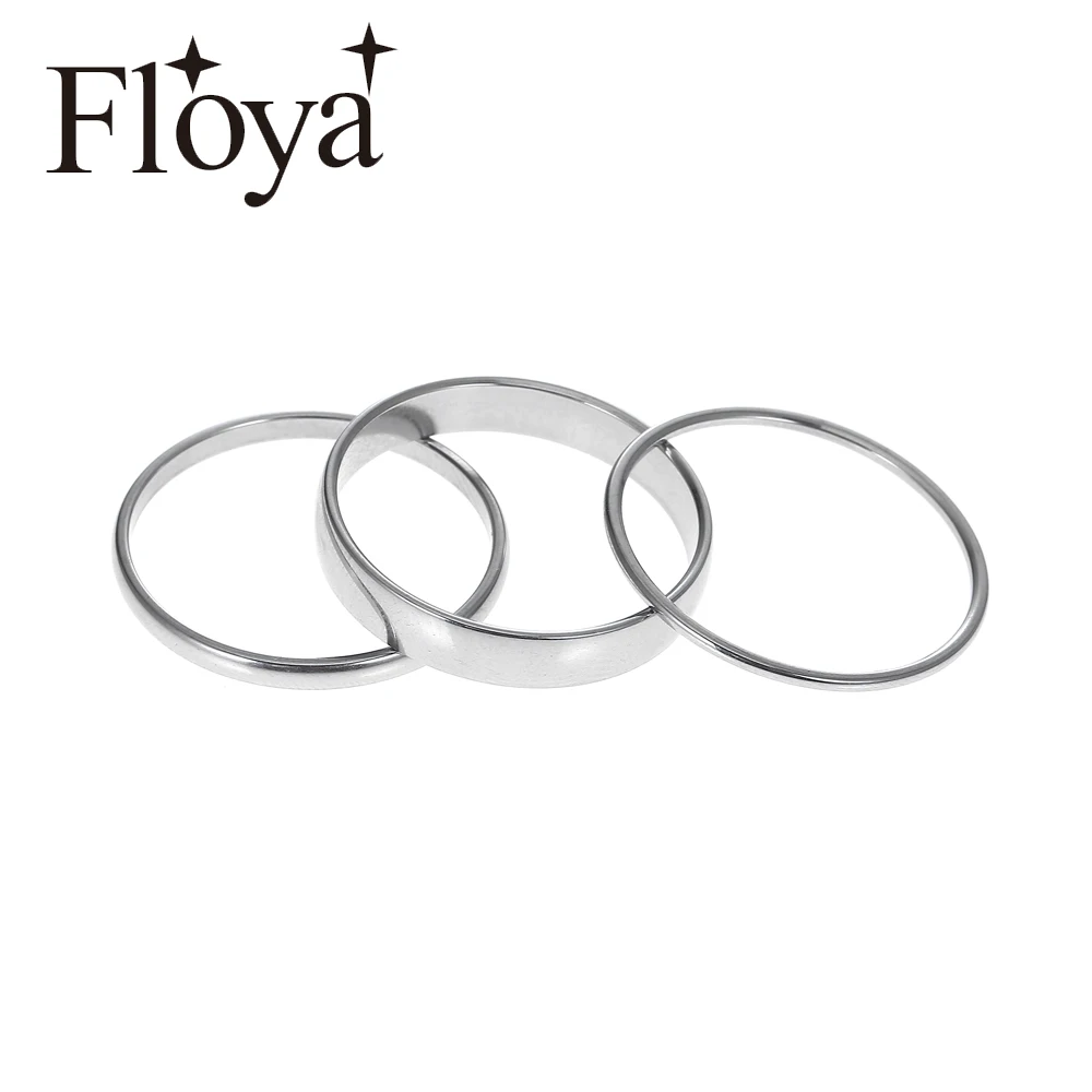 Floya женское кольцо из нержавеющей стали 1 мм 2 4 ширина основания