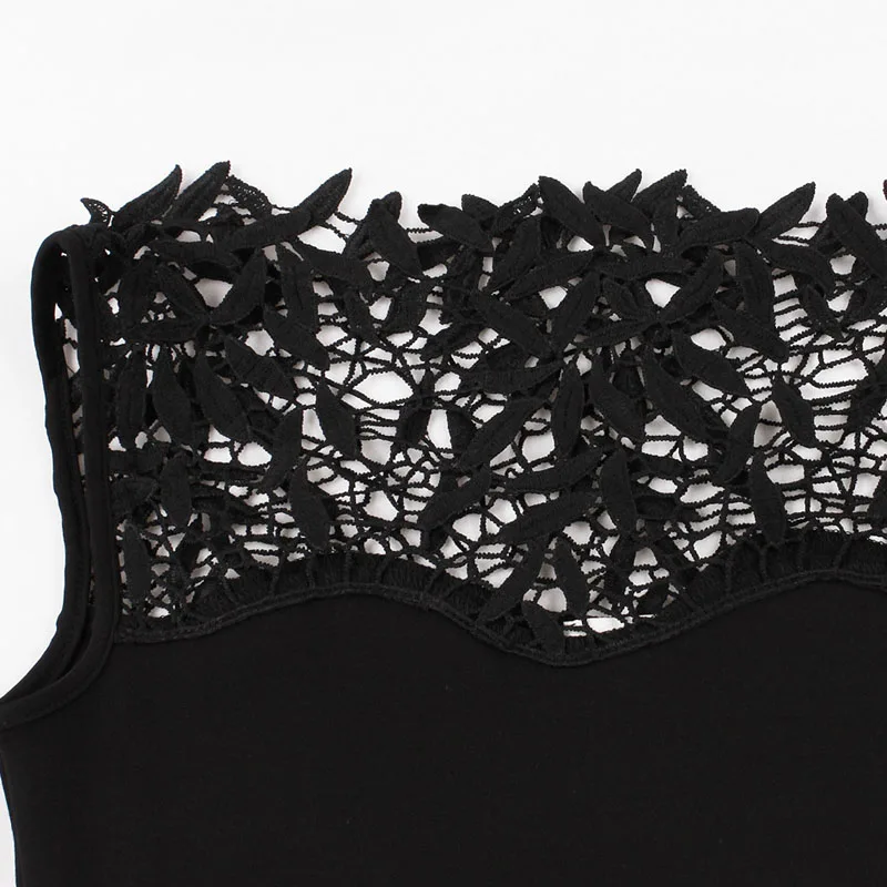 Jli может пикантные летние кружевное платье Женщины без рукавов тонкий миди