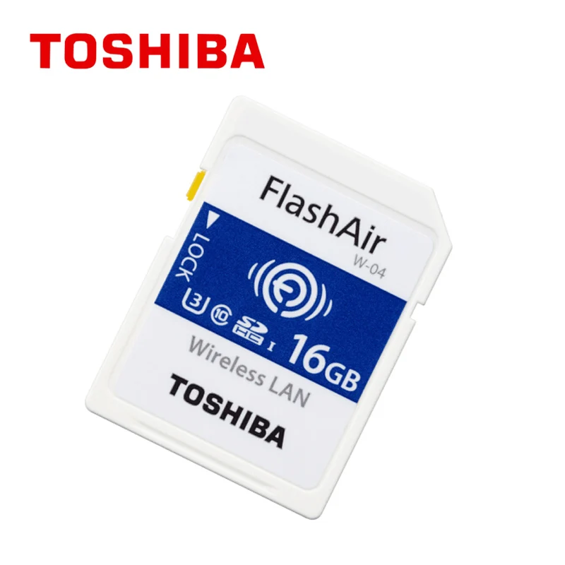 Карта памяти TOSHIBA Wifi 16 ГБ 32 64 Гб 90 м/с SDHC SDXC Class 10 U3 Tarjeta SD FlashAir W 04 sd карта для цифровой