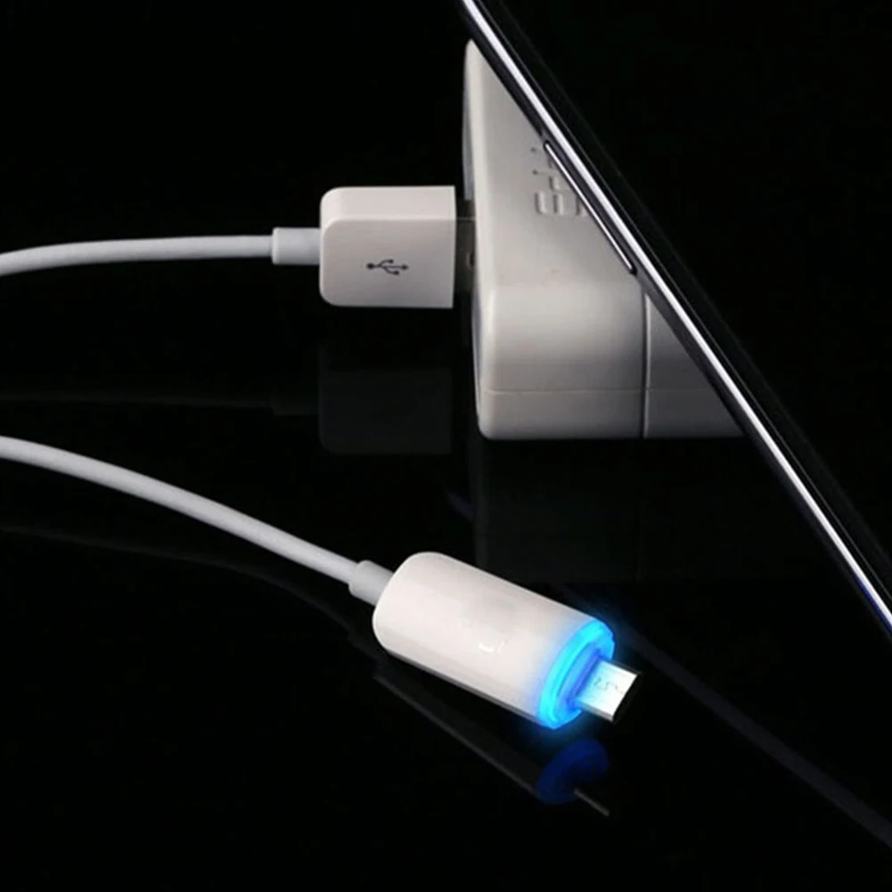 1 м 8-контактный Micro СВЕТОДИОДНЫЙ светильник с индикатором зарядки USB зарядный