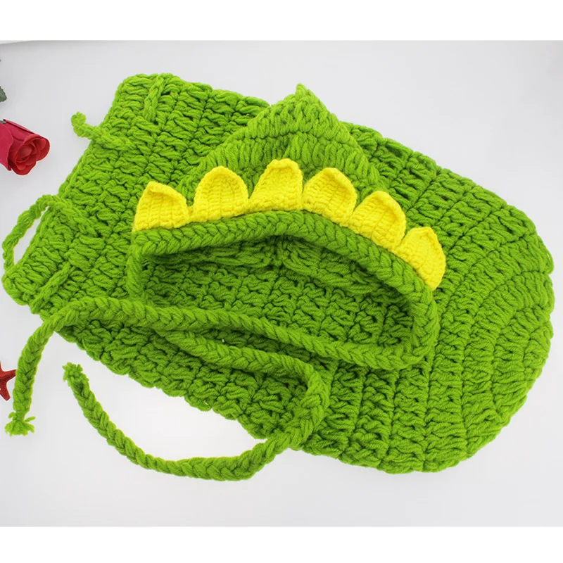 Baby photography props cute sunflower outfit newborn photo accessories crochet hat with sleep bag infant picture shoot suit gift | Детская
