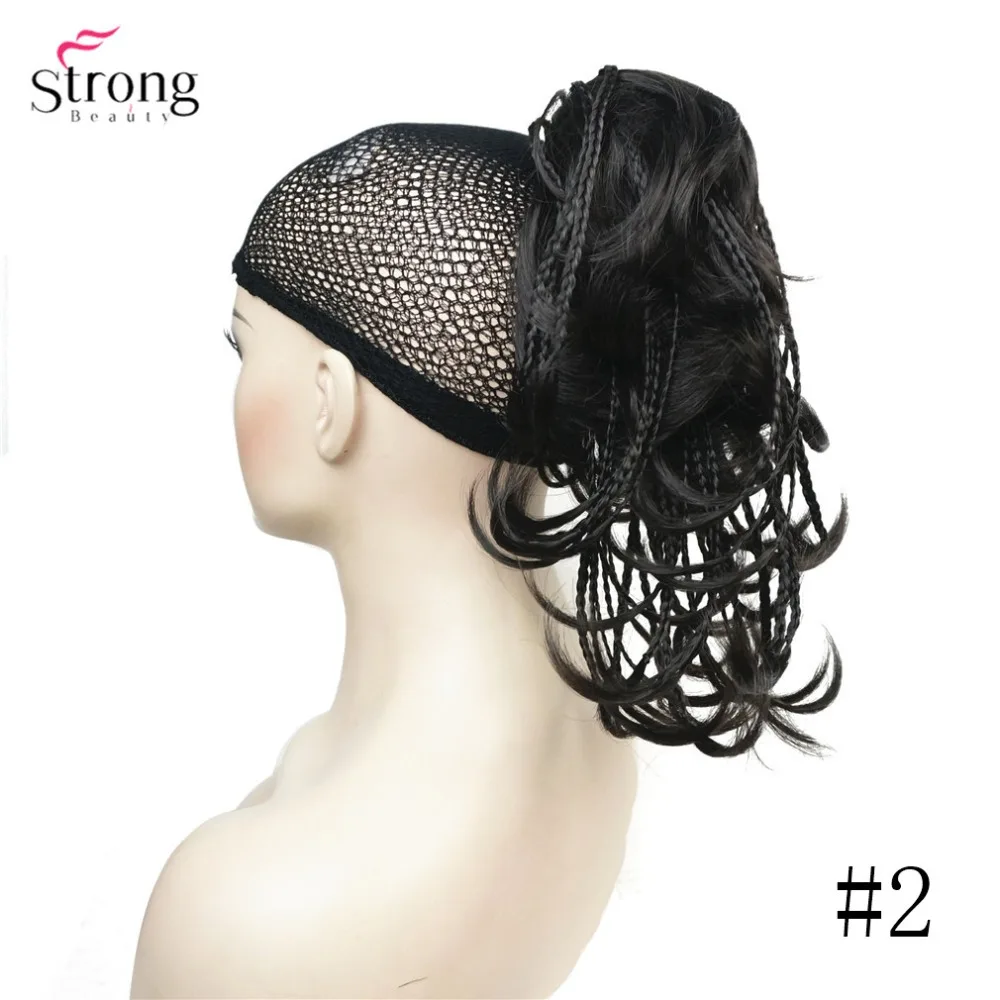 StrongBeauty косички плетеные заколки в конский хвост шиньон для наращивания волос Короткие прямые Коготь Зажим конский хвост