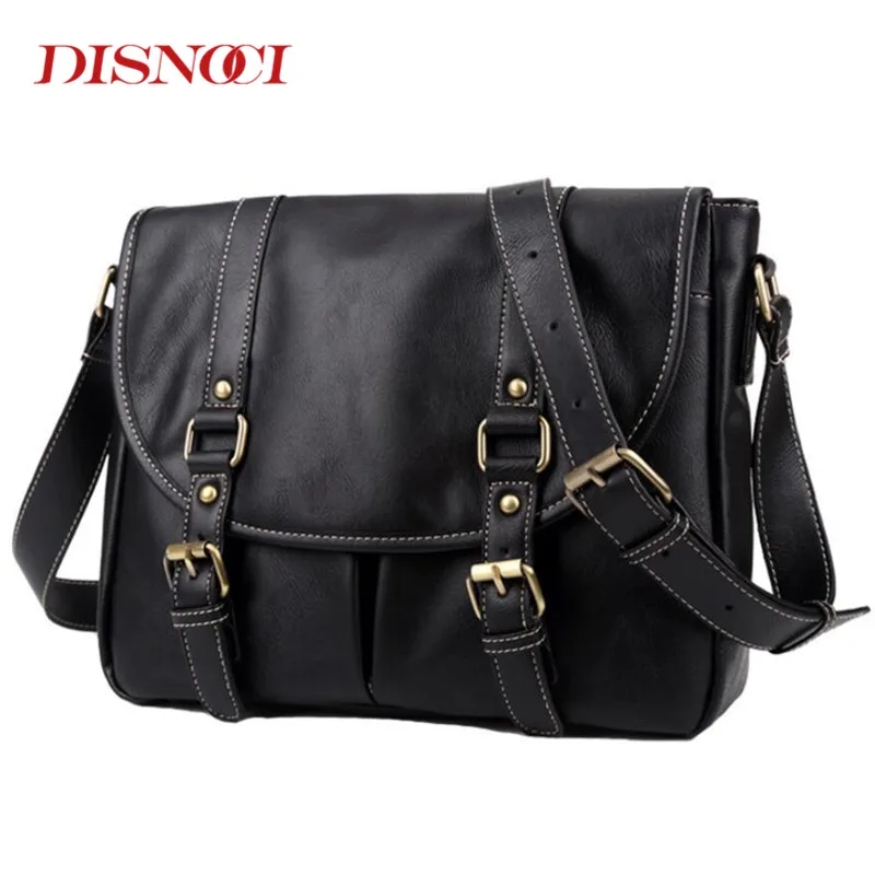 New Messenger Bag Men Retro PU Leather Men's shoulder bags male Casual Zipper Crossbody Bags clutch for men travel |