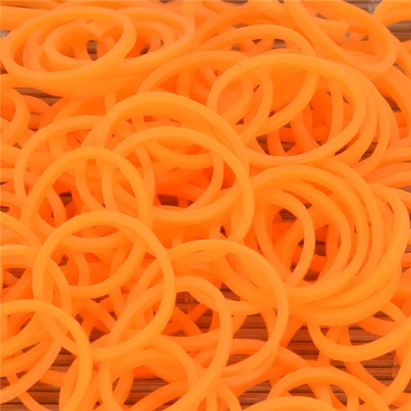 orange Горячие Diy игрушки браслет из резиновых полос для детей или волос Резиновые ткацкие ленты заправка резиновый браслет сделать тканый браслет DIY подарок - Цвет: orange