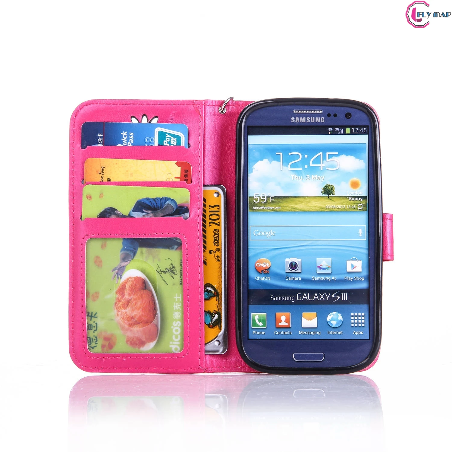 Чехол книжка для Samsung Galaxy S3 S 3 I9300 GT I9301i I9300i бабочка кожаный чехол кошелек