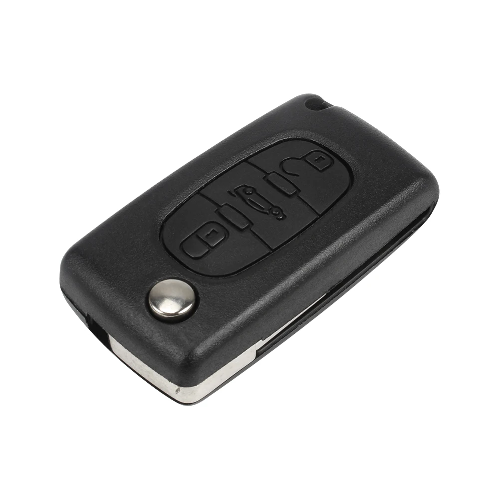 VDIAGTOOL Flip Folding Car Key Case 3 Buttons Shell Blank Fob For Peugeot 206 with battery place(CE0536) | Автомобили и мотоциклы