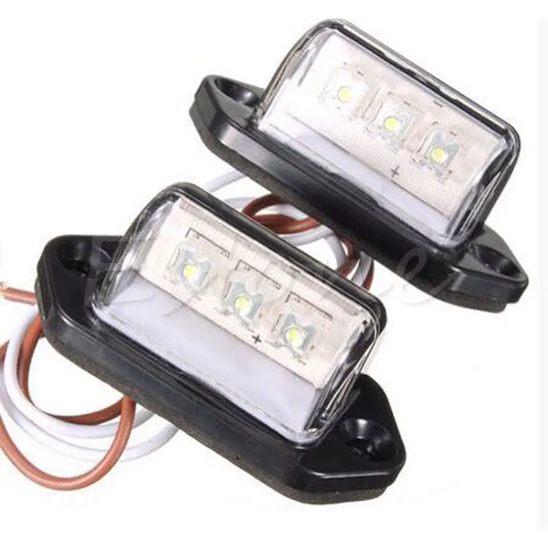 12В 24В 3LED задние номерные знаки фары лампа грузовик Прицеп Лодка