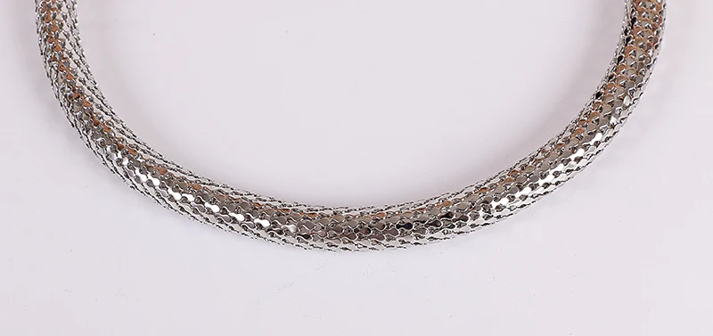 Позолоченное и посеребренное ожерелье-змейка Колье женское колье Femme Bijoux Black Gun короткое колье, цепочка с кристаллами