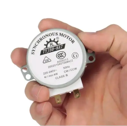 Микроволновый поворотный стол, 220-240 В переменного тока, 4 Вт, 50 Гц, CW/CCW, синхронный двигатель, TYJ50-8A7 D вал, 4 об/мин