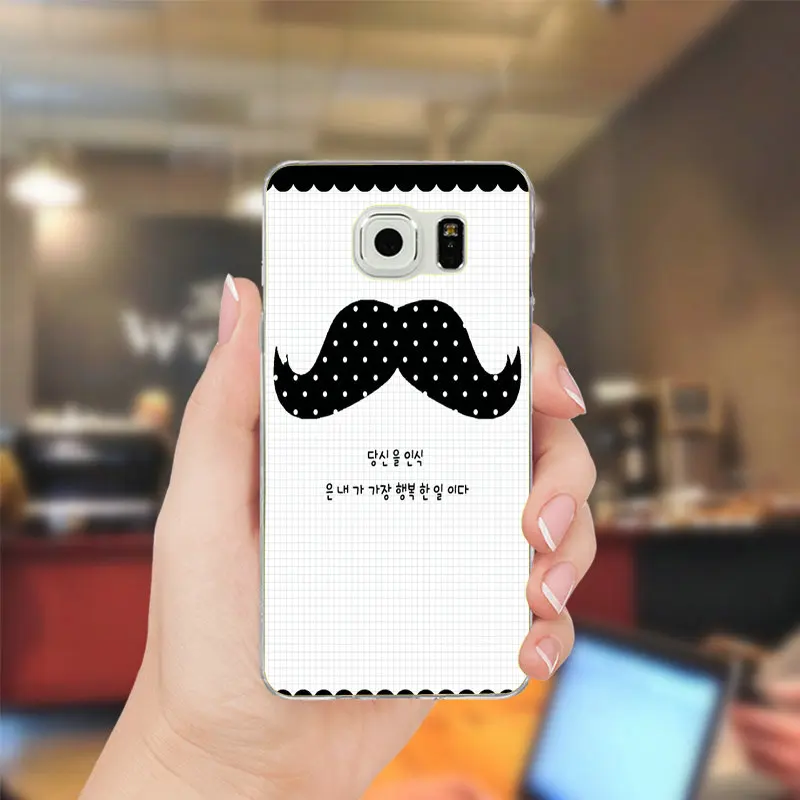Я люблю Усы Мягкие TPU кремния телефон чехлы для samsung Galaxy Note 2 3 4 5 8 S2 S3 S4 s5 мини S6 S7 S8 S9