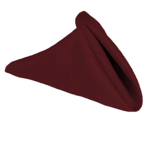 Burgundy 100 шт. 16x16 дюймов Baby Blue Прекрасный Рождество настольная салфетка полиэфирное белье Салфетки Для Свадебные украшения для ресторана HAORUI - Цвет: Burgundy