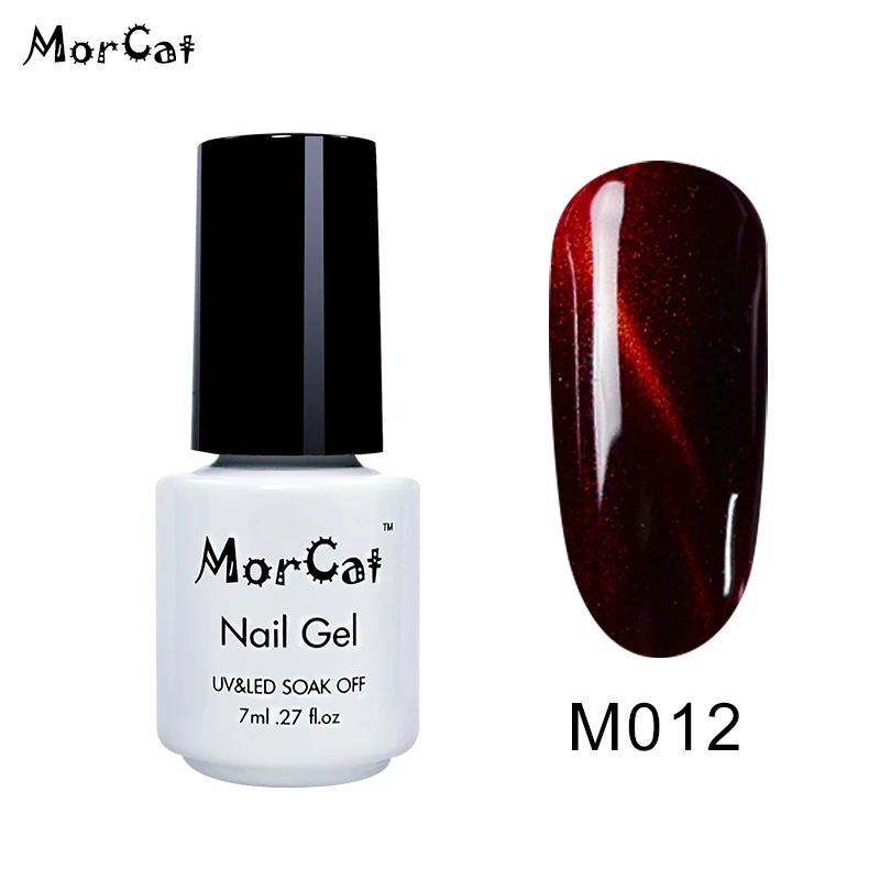 M012 MorCat кошачий глаз гель лак для ногтей Гель-лак для использования с магнитом лак Сияющие Серебристые золотистые блестящие Гель-лак для ногтей кошачий глаз УФ Гель-лак для ногтей - Цвет: M012