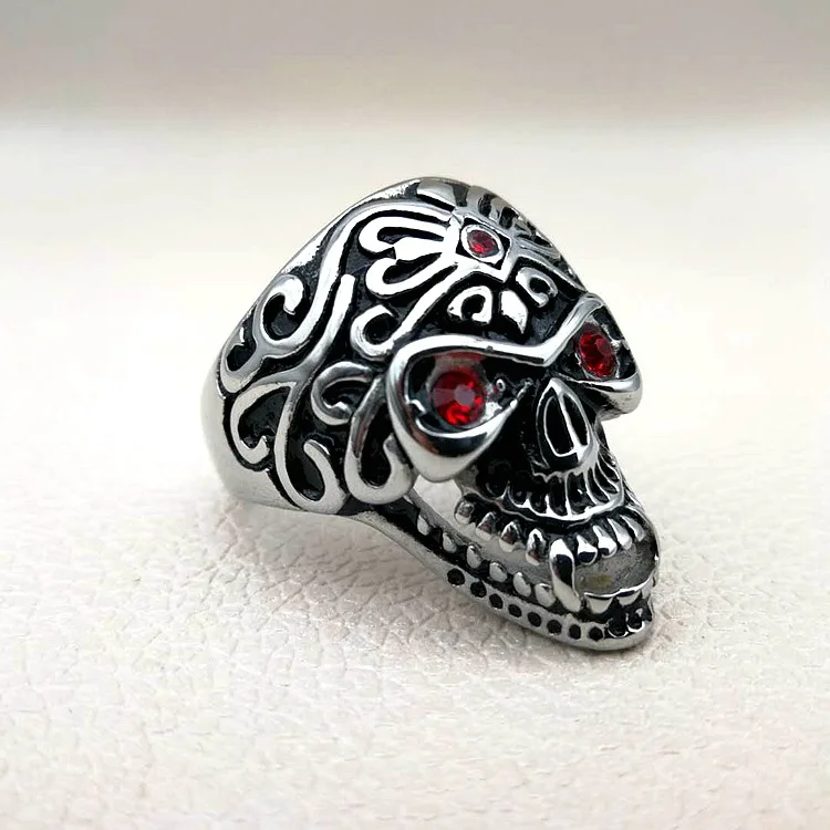 Прямая поставка Креативные мужские кольца в стиле ретро размером от 7 до 15