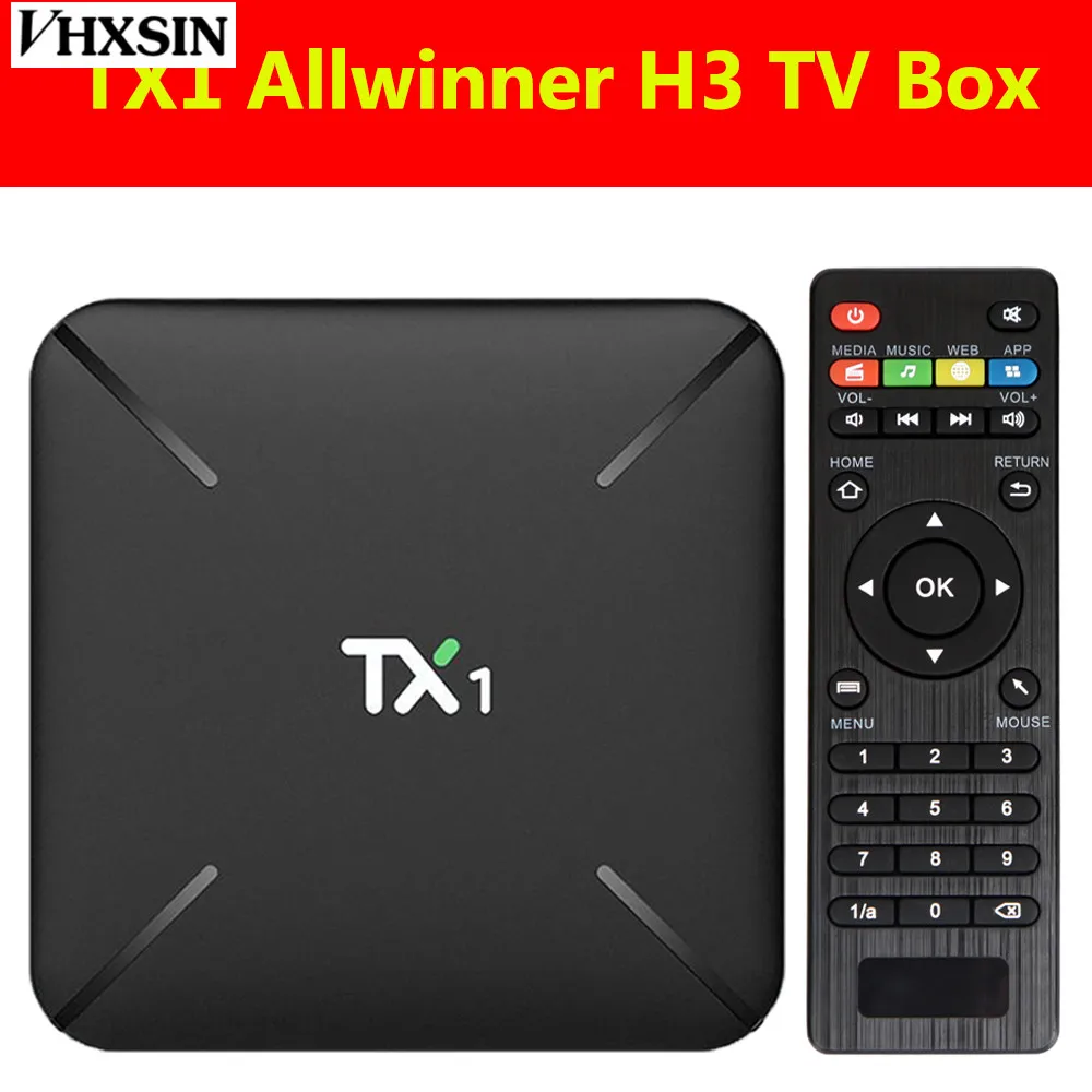 VHXSIN TX1 H3 четырехъядерный Smart Android 7 1 TV BOX 2 4 ГГц WIFI 100M локальная версия | Электроника