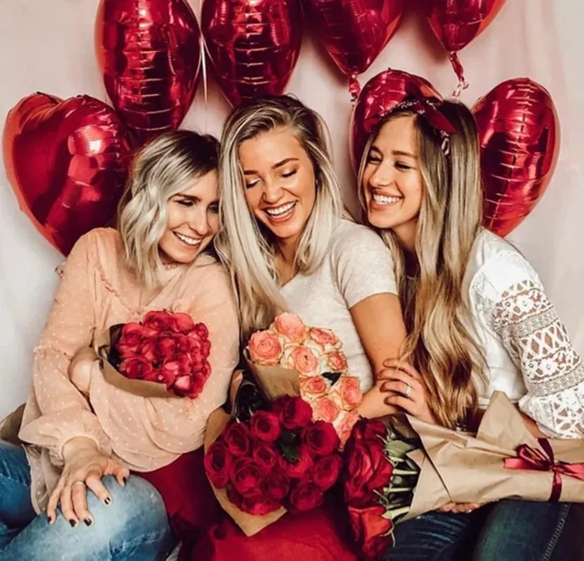 8 шт 18 Inch цвета розового золота красный Фольга формой сердца Воздушные шары брак