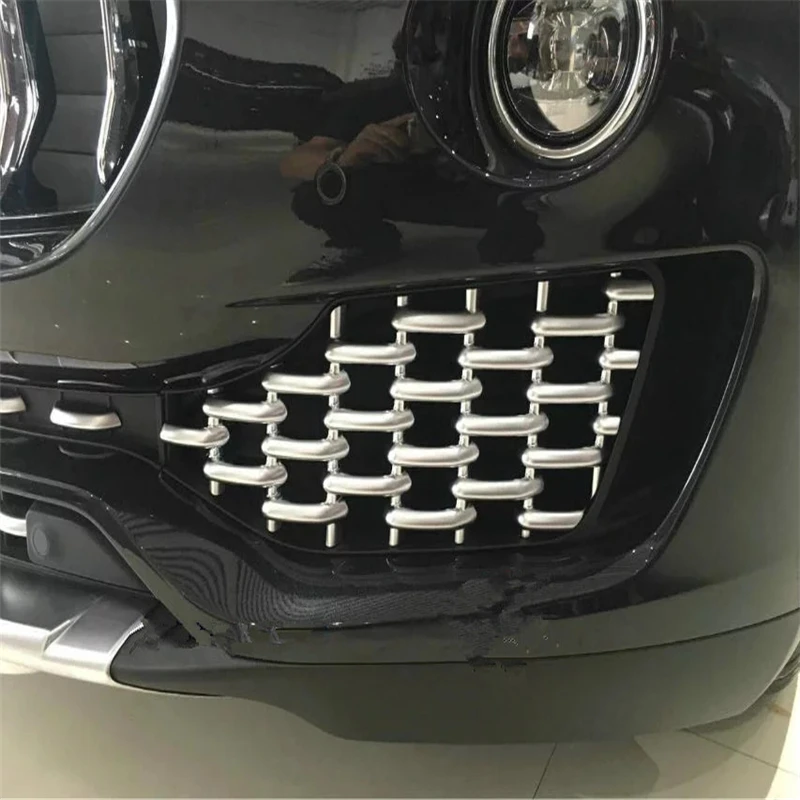 

WELKINRY car auto cover For Maserati Levante 2016 2017 2018 ABS chrome front head grille racing grill decorative trim 14pcs/set