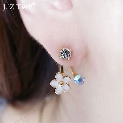 Лидер продаж 2016 года с эмалированными цветами Украшенные стразами Серьги модные