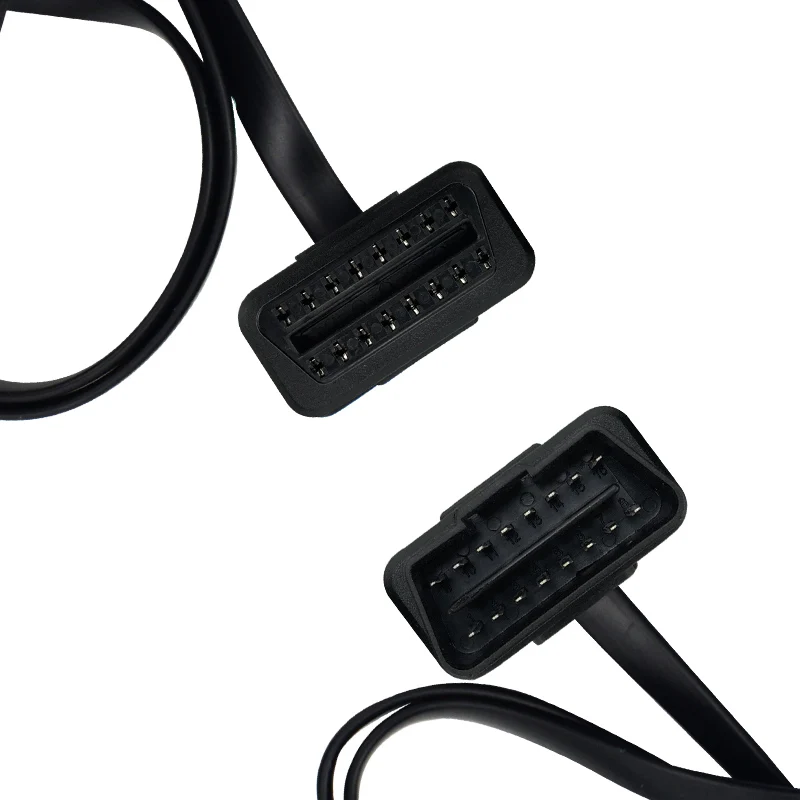 Кабель удлинитель OBD2 60 см 16 контактный штекер разъем для OBD II диагностический