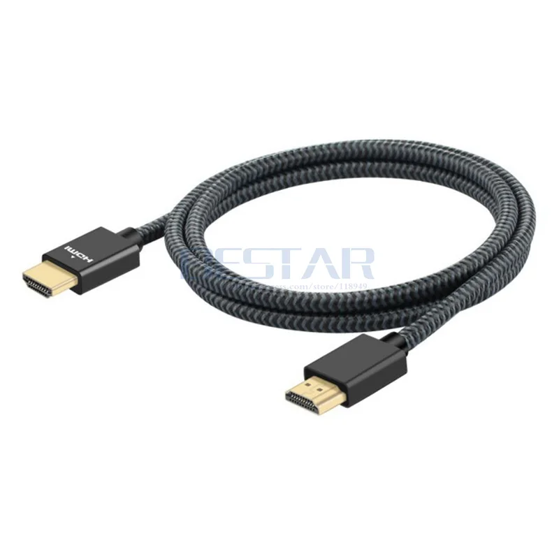 Ультратонкий нейлоновый плетеный кабель 2 0 HDMI V2.0 Папа папа HD 4K @ 60Hz 3D 4FT 6FT 10FT 18gbps с
