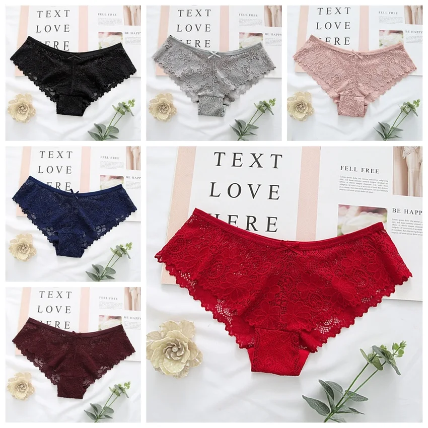 

Women Female Sexy Lace hollow out Briefs Panties Shorts Lingerie Underwears Underpants New 2019