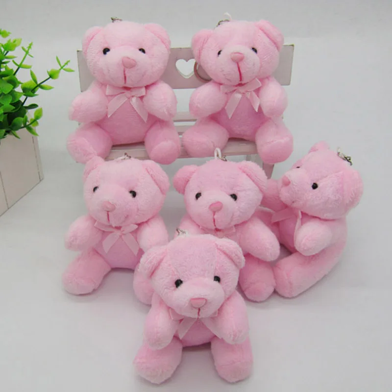 10 шт./лот мини плюшевый мишка см розовые игрушки маленький мягкие подвеска pelucia