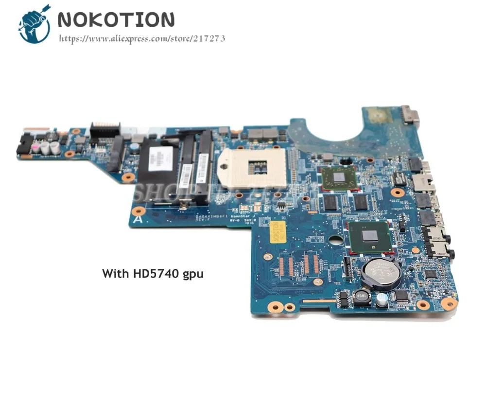 NOKOTION 615578 001 595183 DA0AX1MB6H0 для ноутбука HP Pavilion CQ42 G62 материнская плата HM55 DDR3 HD5470