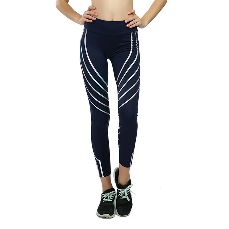 Navy Blue1 Vertvie, фосфоресцирующие Леггинсы для йоги, быстросохнущие штаны для йоги, женские спортивные легинсы, Женские легинсы для фитнеса, светящиеся в темноте, легинсы для занятий спортом, тренажерного зала - Цвет: Navy Blue1
