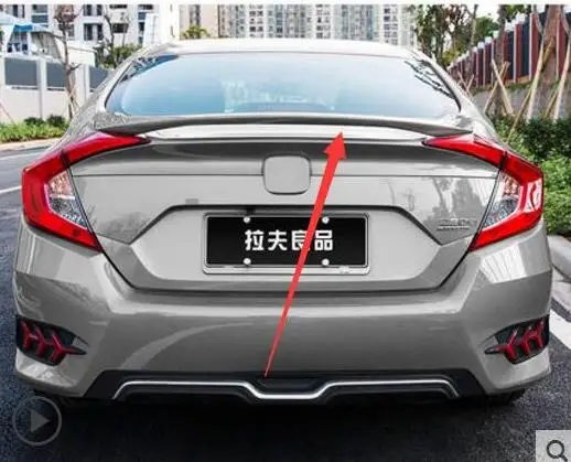 Высококачественный спойлер из АБС пластика для Honda Civic 10 седан 2016 2017 1 шт.|spoiler for