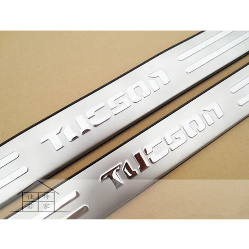 For Car Styling Hyundai Tucson 2006-2013 Accessories Door Sill Protector Scuff Plates Stainless Steel Door Pedal Stickers