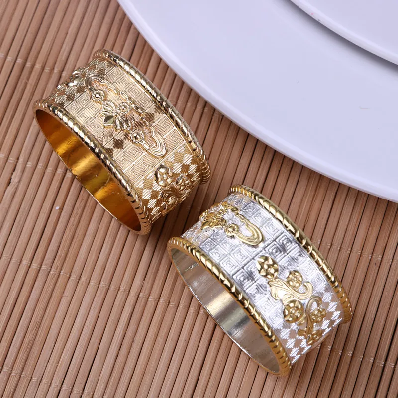 

6PCS metal alloy napkin ring family party supplies