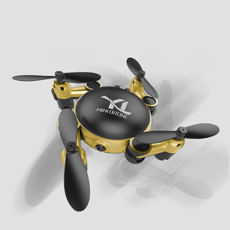 Gold 9x9 см мини Drone Игрушечные лошадки 6 осей Quadcopter Радиоуправляемые игрушки мигающий светодиод самолет подарок игрушки ребенок мини-вертолет на день рождения подарок - Цвет: Gold