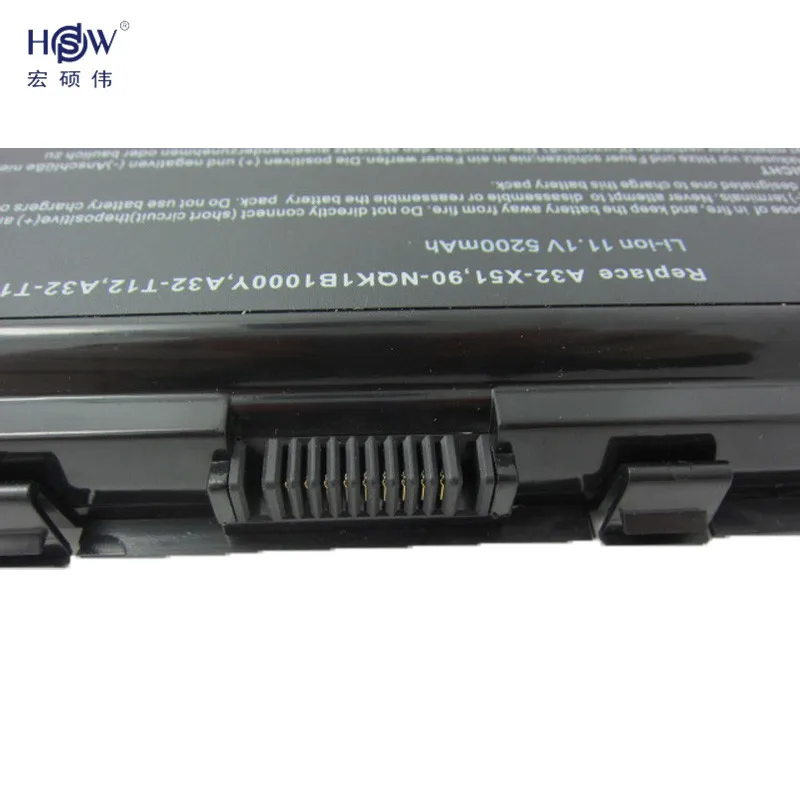 HSW 6 cell Аккумулятор для ноутбука Asus T12C T12Er T12Fg T12Jg T12Ug X51H X51L X51R X51RL X58 X58C X58L X58Le a31 T12 A32