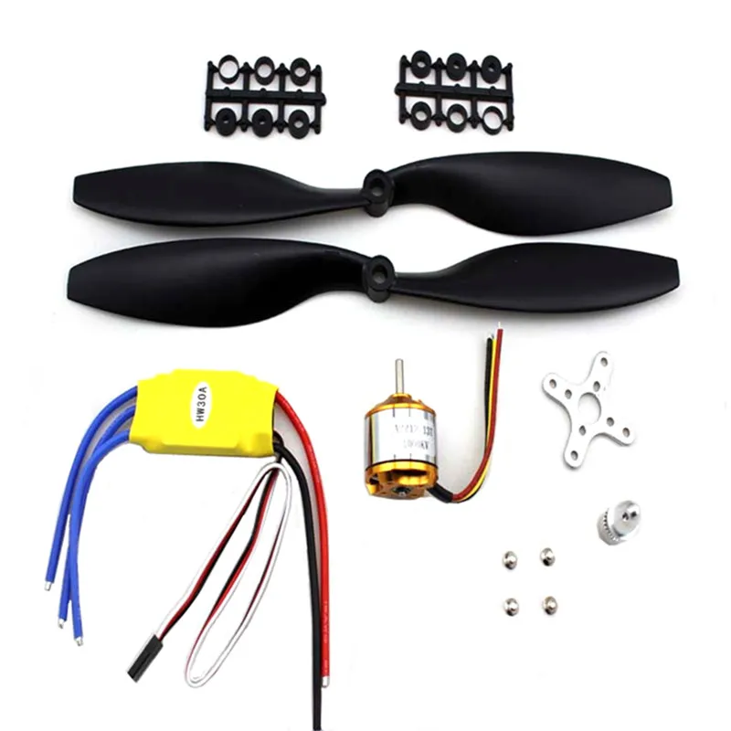 Бесщеточный двигатель A2212 1000KV 13T и бесщеточный ESC 30A 2 шт. вращающийся пропеллер 1045