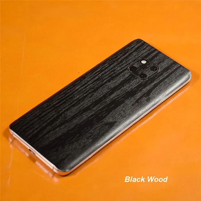 Black Wood Skin 3D углеродное волокно/Рисунок/дерево шкуры Телефон задняя крышка наклейка для HUAWEI P30 Pro P30 Lite mate 20 mate 20X mate 20 Pro/20 Lite - Цвет: Black Wood Skin