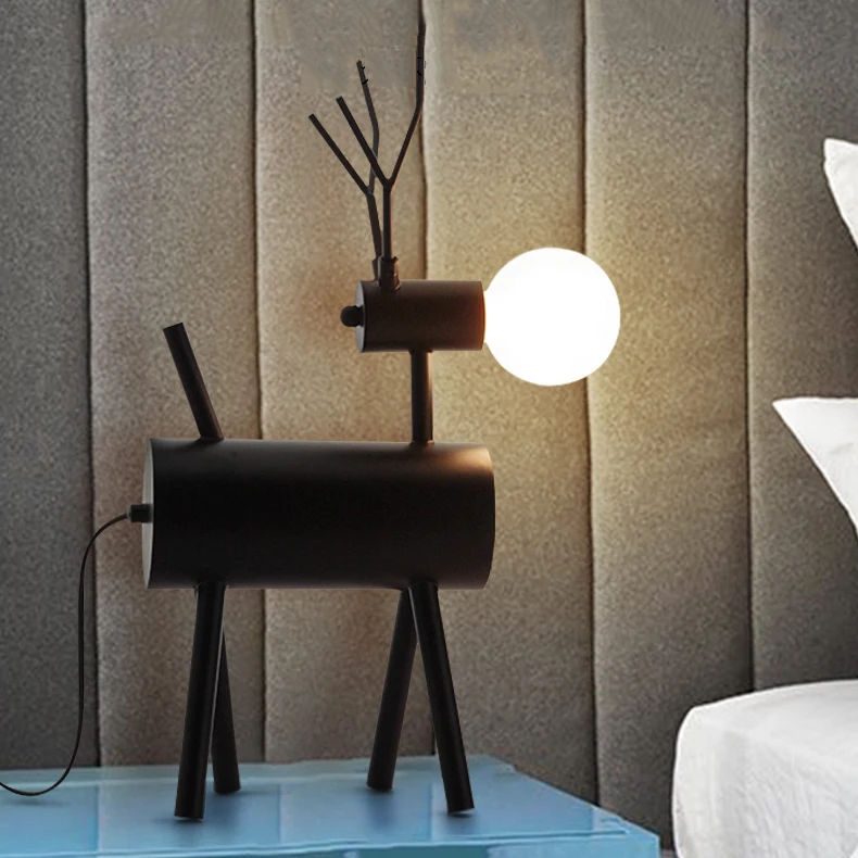 Современная креативная Настольная лампа с оленем Lron светодиодный светильник для
