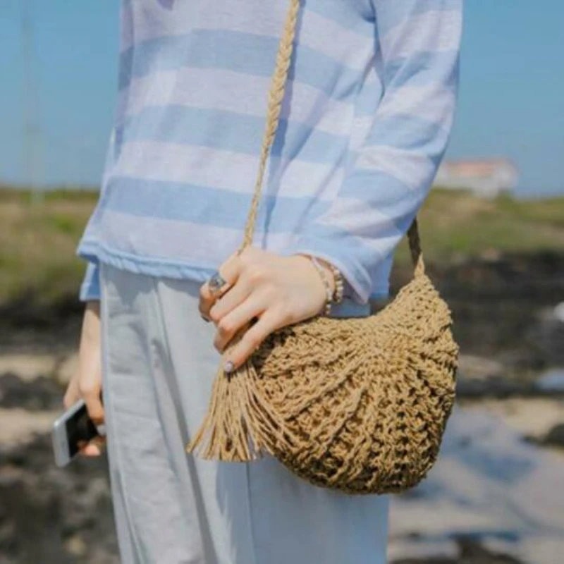 

New Women Straw Rattan Shoulder Bags Handbag Purse Fashion Ladies Beach Holiday Cross Body Messenger Bag Hot