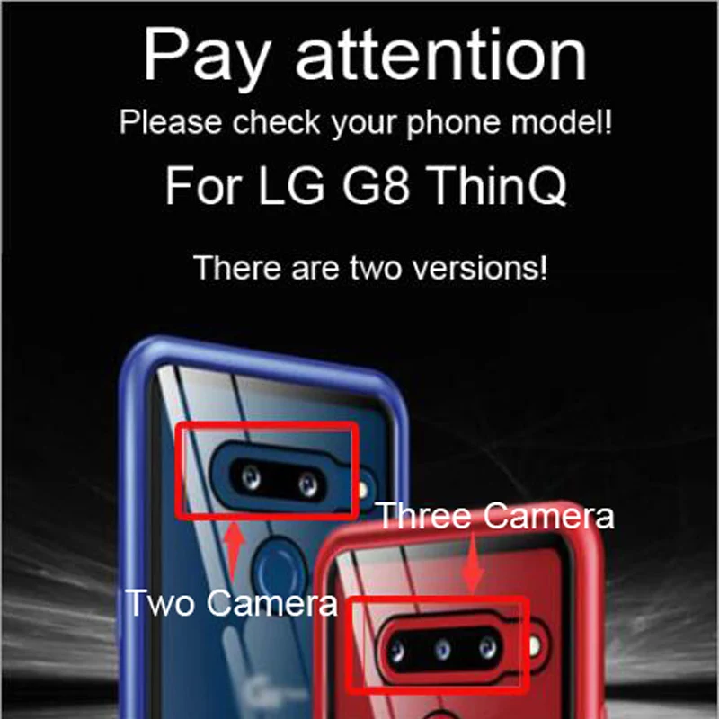 Защитный чехол для LG G8 ThinQ с металлической рамкой, прозрачная задняя крышка из закаленного стекла, чехол s для LG G8 ThinQ, металлический бампер LGG8ThinQ