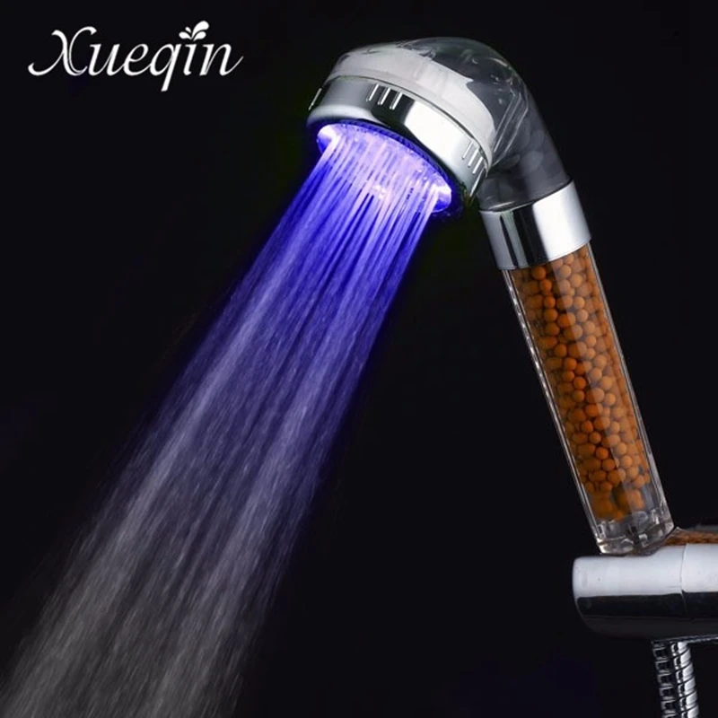 Цветной СВЕТОДИОДНЫЙ светильник Xueqin для ванной водосберегающая анионная SPA