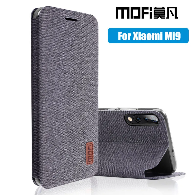 Чехол для Xiaomi Mi 9 Xiaomi SE с откидной крышкой, флип, из ткани, силиконовый, фундас MOFi, оригинальный, Mi9 Транспарентная версия.