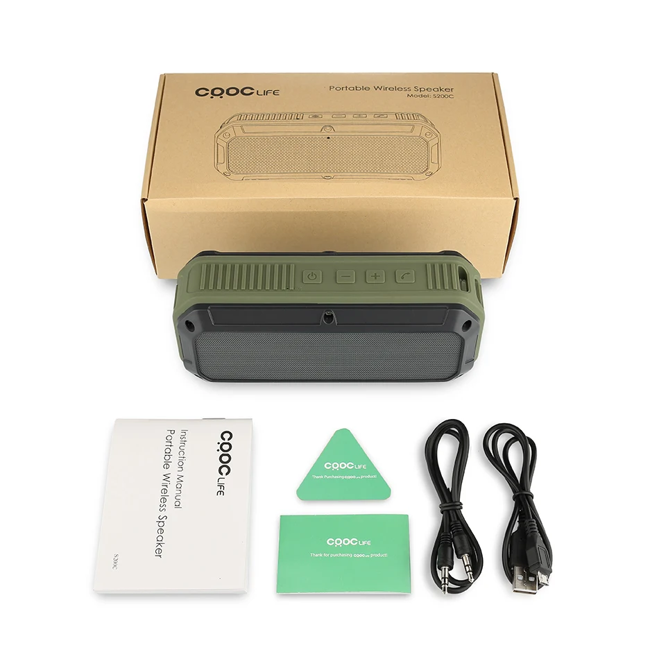 CRDC Bluetooth Speaker 4.0 Waterproof IPX6 Portable Outdoor Wireless Mini Sound Box Speakers for PC Mobilephone Tablet Laptops |