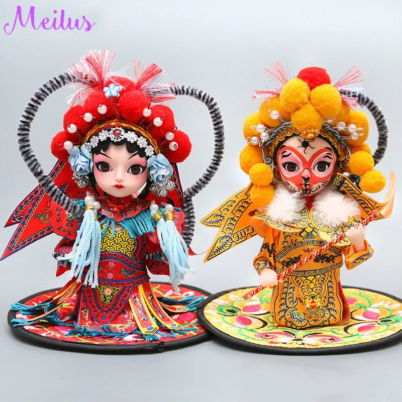 Куклы в шелковых нарядах Пекинская опера маска украшения люди Хуана подарки