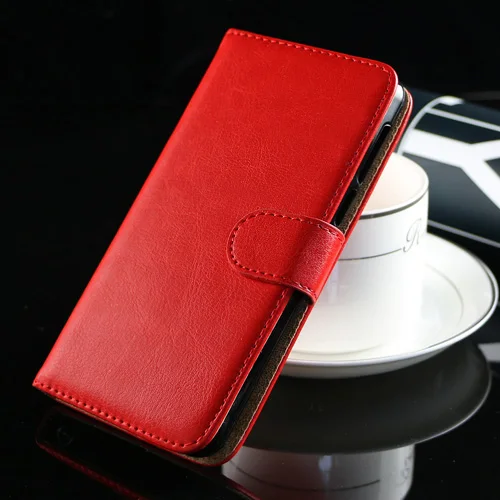 RED Винтажный флип-чехол, Роскошный чехол из искусственной кожи для Fly Life Compact 4G, милый крутой мультяшный кошелек, чехол - Цвет: RED