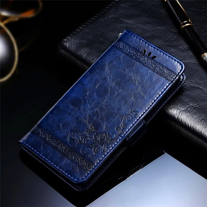 Blue Винтажный кожаный чехол-кошелек для Xiaomi mi 8 9 A2 Lite Red mi 6A Go Note 7 6 Pro книжка флип-чехол для телефона чехол 3D Ретро Цветы Чехол s - Цвет: Blue