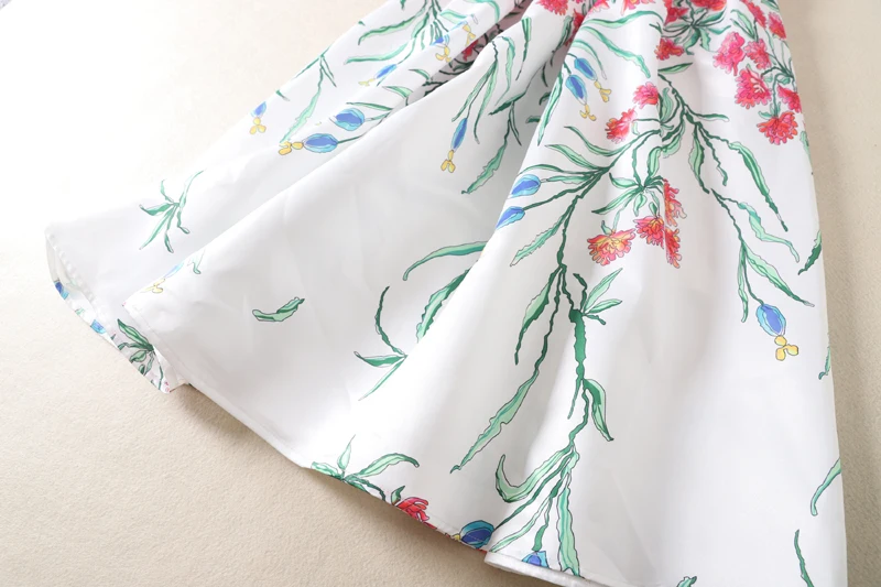 

MIUXIMAO High Quality 2019 Summer&spring Dress V-neck Sleevless Flower Print Eleghant Casual Long Dress Women vestido