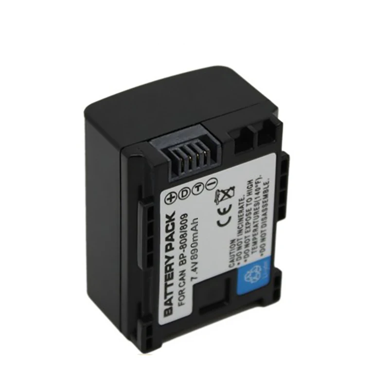 Высококачественная сменная батарея для фотоаппарата на 890 мАч Canon BP 808D FS10 FS200 FS100