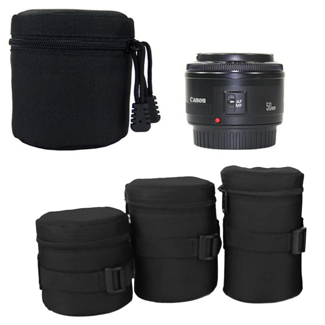 Черная Водонепроницаемая Защитная сумка для объективов DSLR Nikon Canon Sony размер S M L |