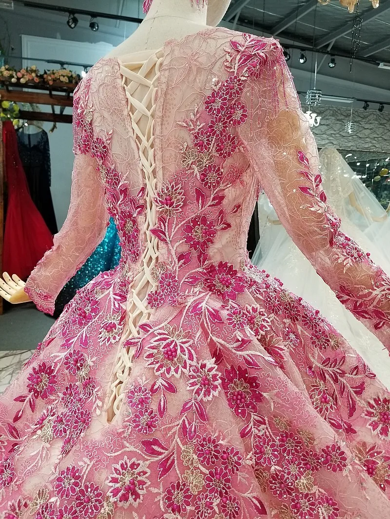 Красочные Бальные платья Свадебные 2018 на заказ сексуальные с круглым вырезом и